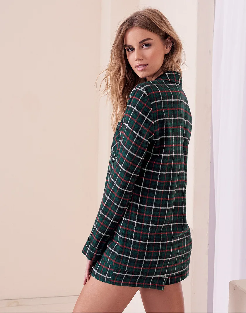 Pasha Plaid Green sleepwear bundle Model 5