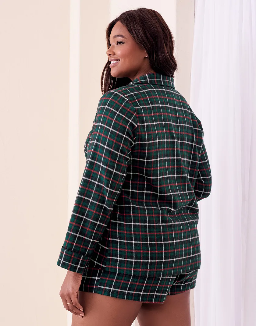 Pasha Plaid Green Plus sleepwear bundle Model 4