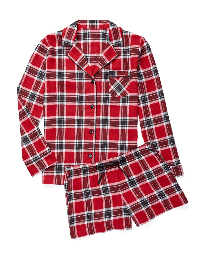 Pasha Plaid Red sleepwear bundle Still 3