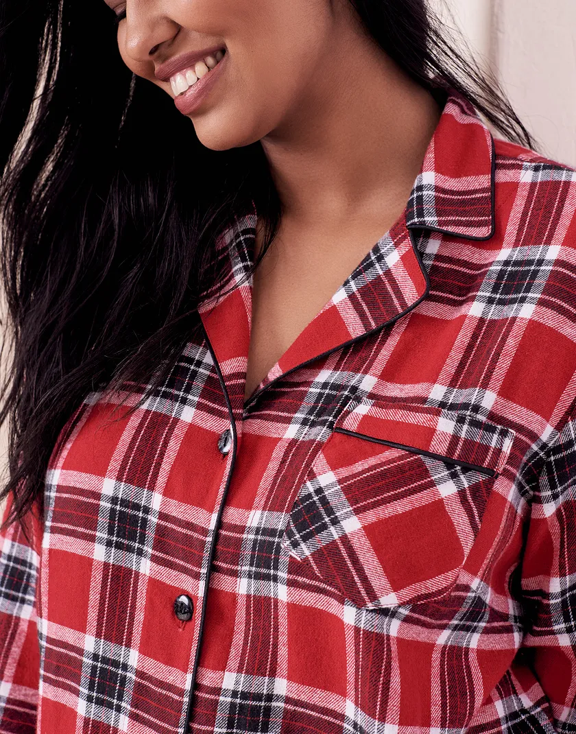 Pasha Plaid Red Plus sleepwear bundle Model 5