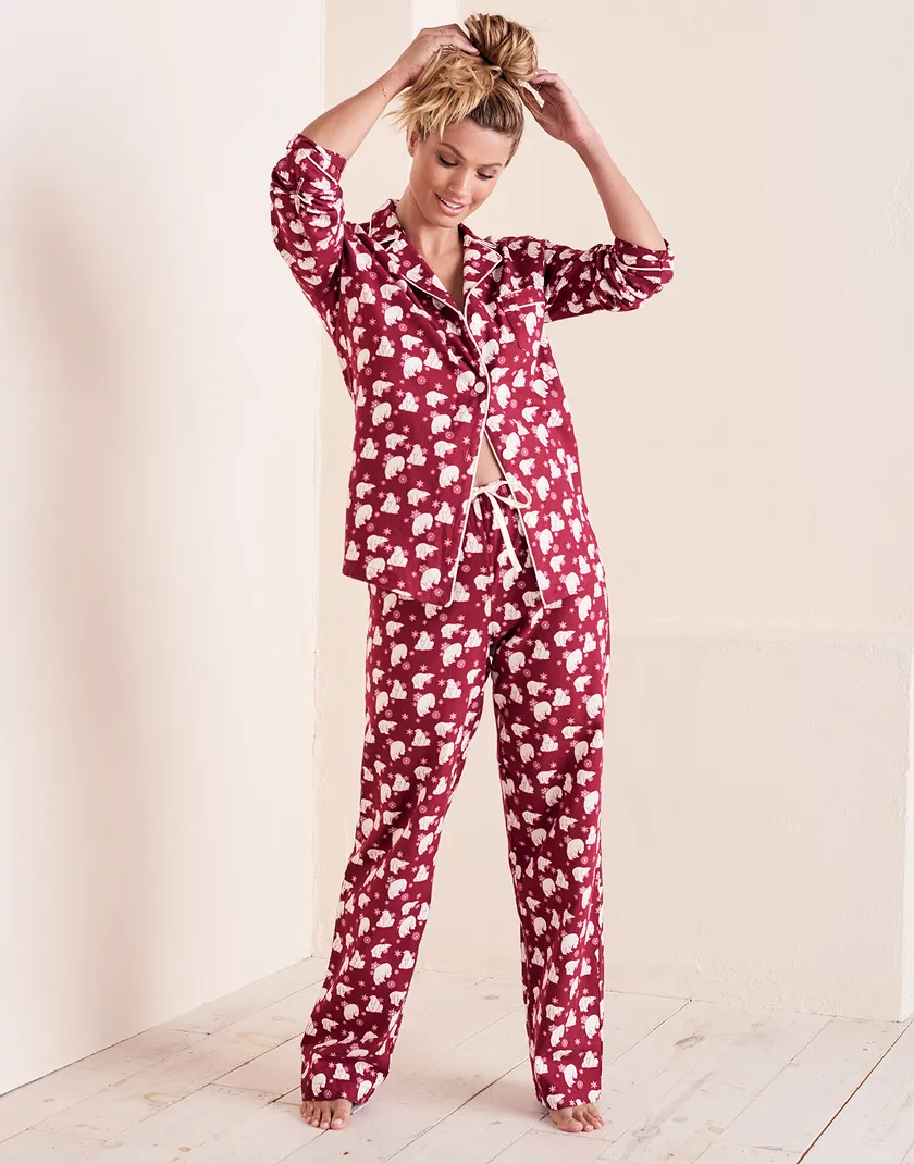 Chafia Convo Red sleepwear bundle Model 4