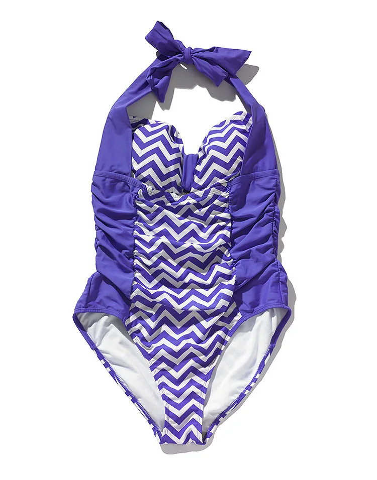 Christa Dark Blue Plus Push Up swimwear bundle Model 1
