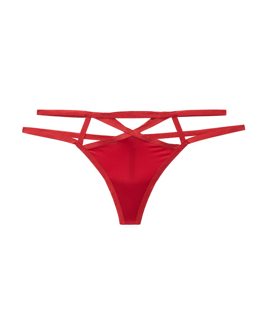 Nehrissa Thong Dark Red panty bundle Still 3