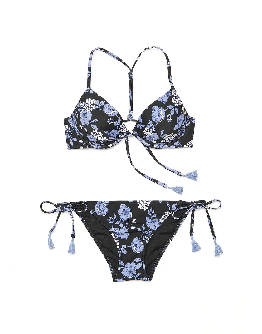 Laila Floral Black 2 Push Up swimwear bundle Still 1
