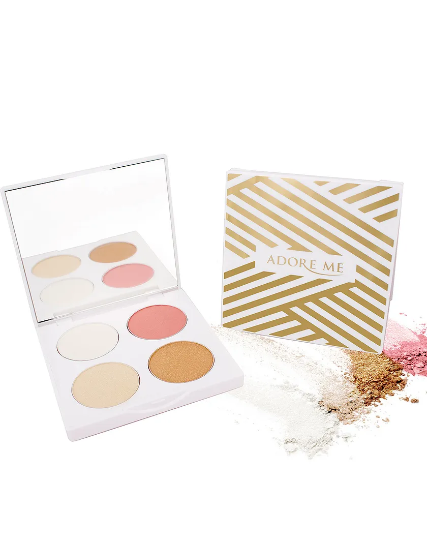 Glow Girl Highlighter Palette accessory bundle Model 1
