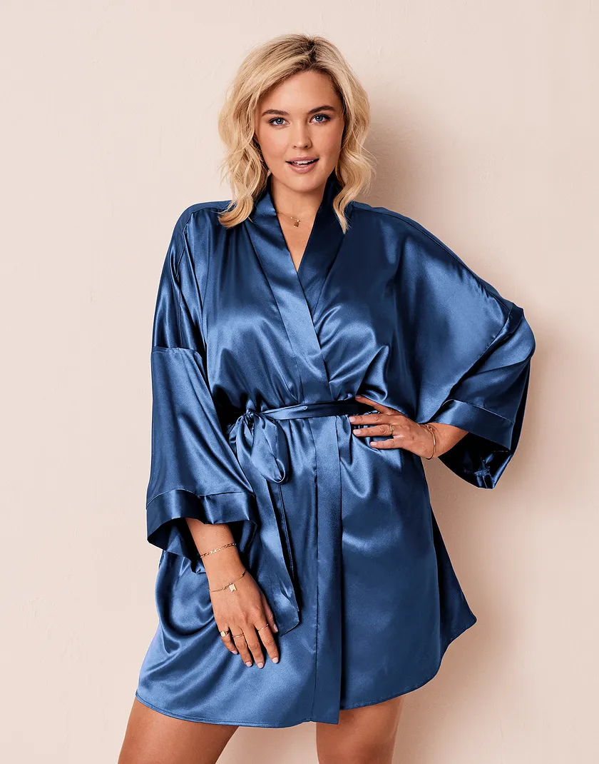 Romina Dark Blue Plus sleepwear bundle Model 1