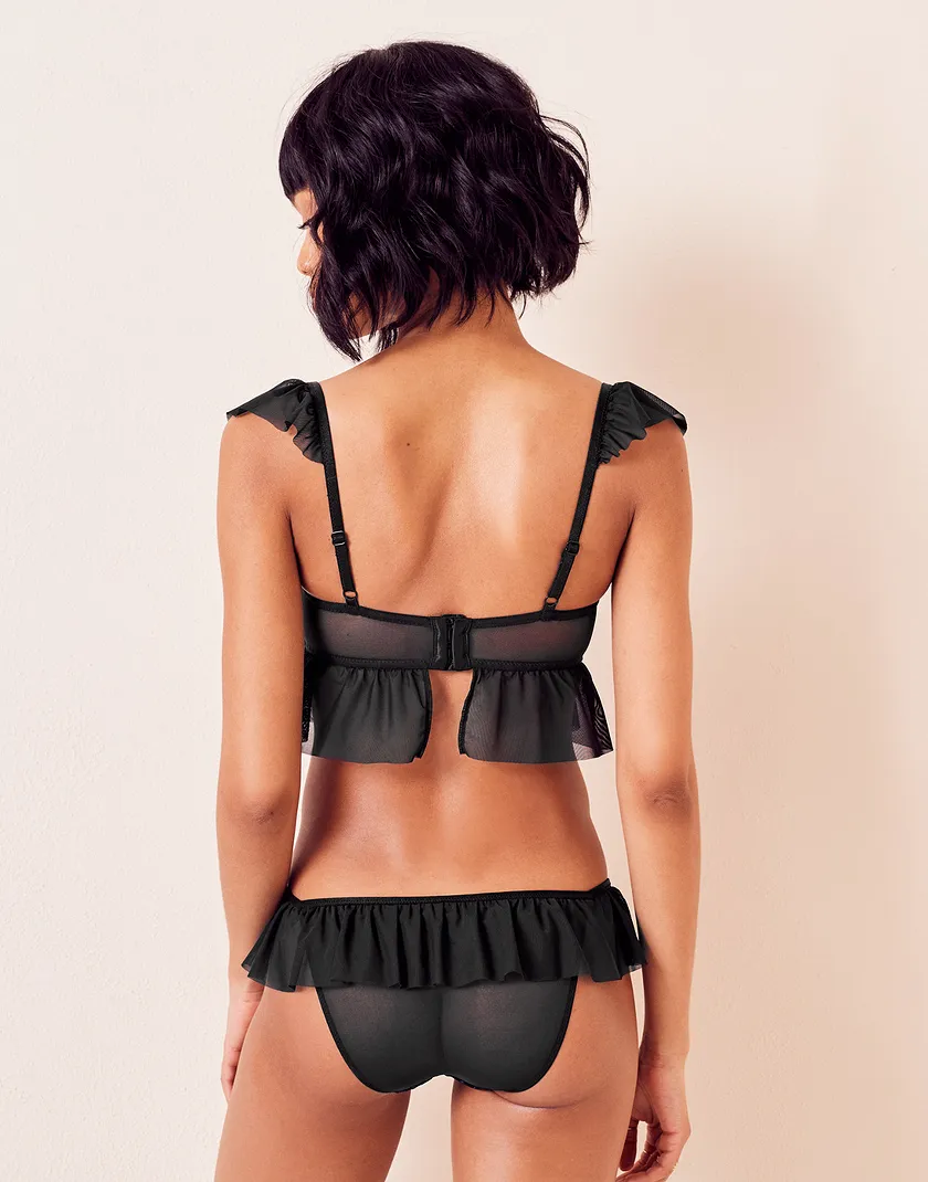 Abila Black Unlined bra and panty bundle Model 3
