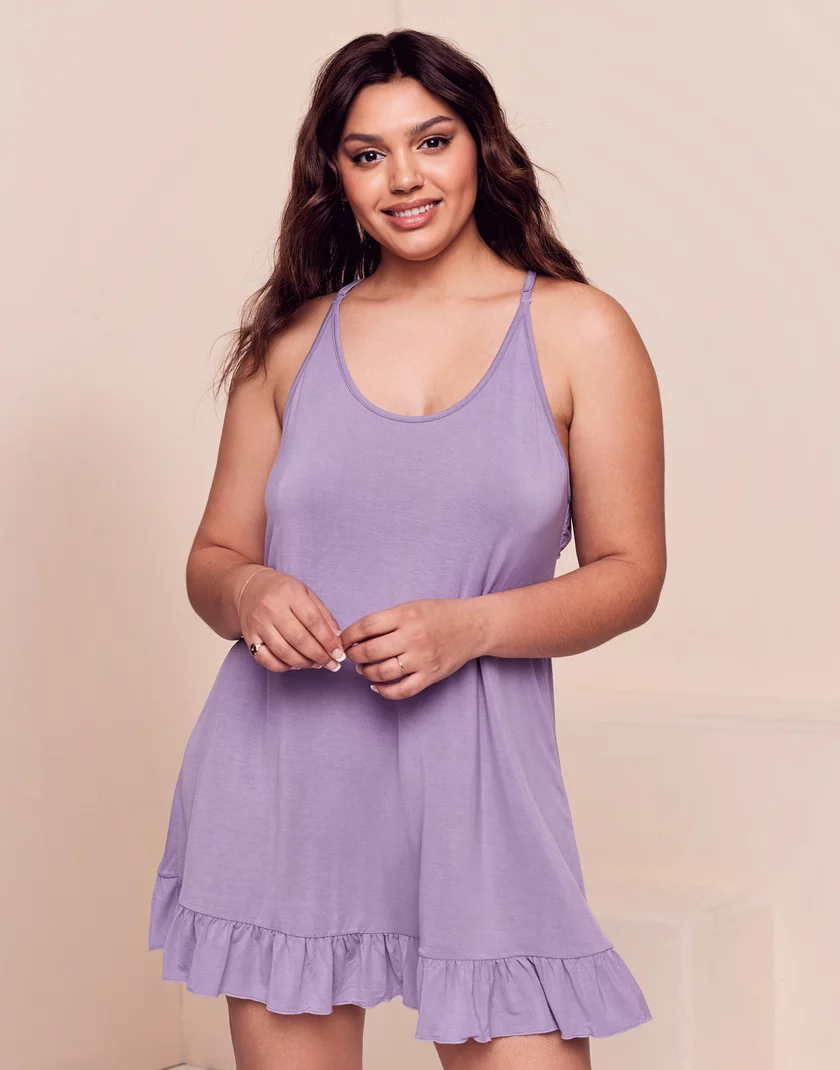 Leida Dark Purple Plus sleepwear bundle Model 2