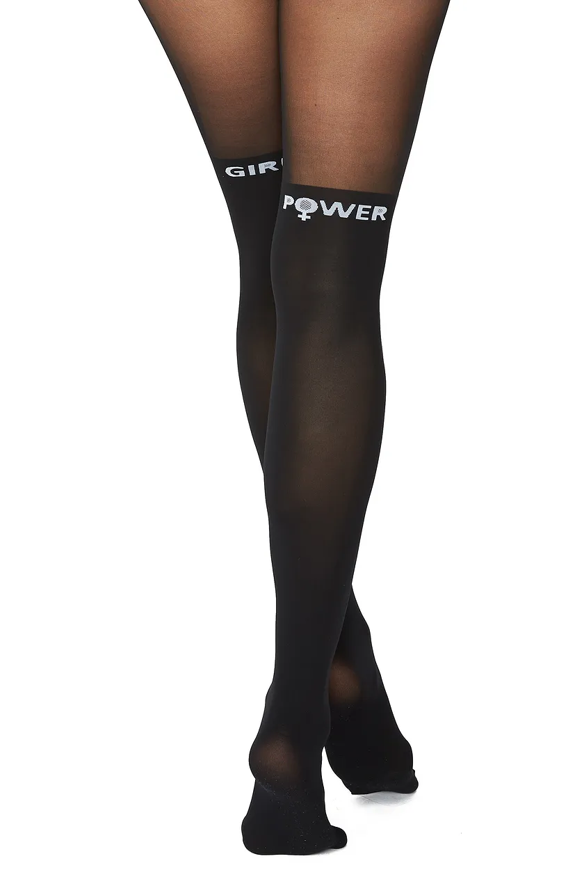 Girl Power Black legwear bundle Model 4
