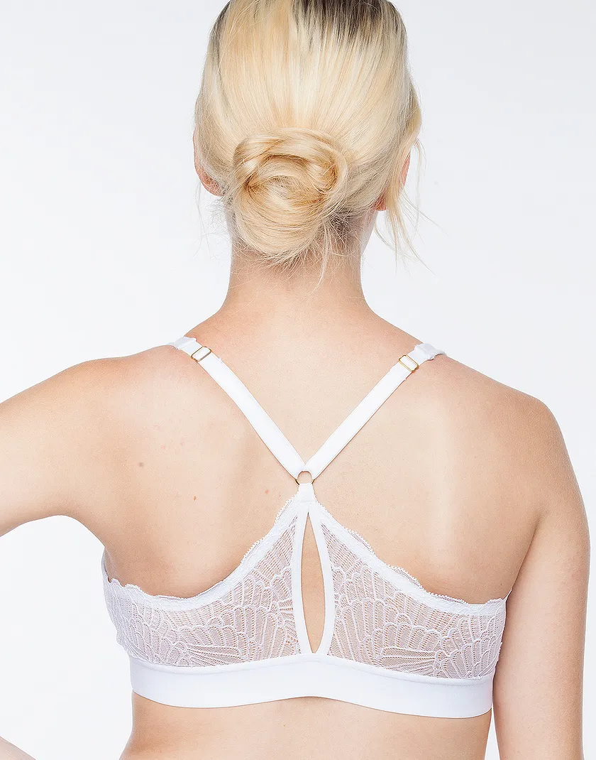 Heavenly Racerback White 4 Unlined bra bundle Model 3