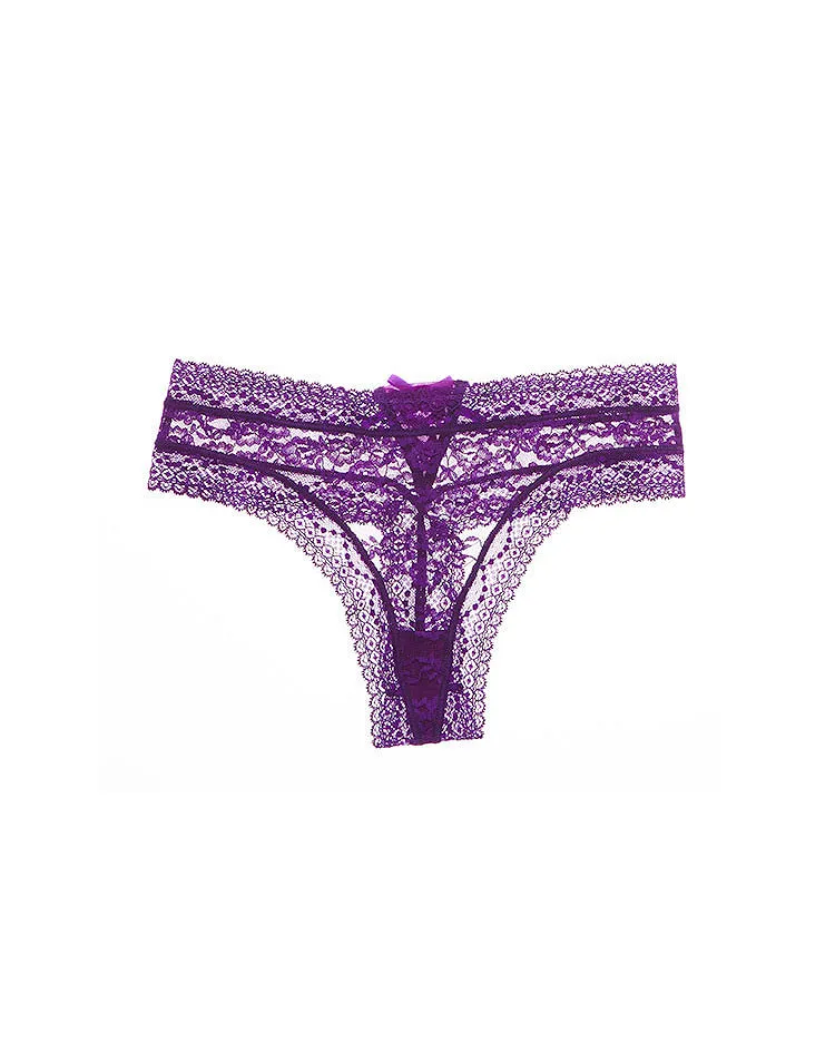 Lorainne Thong Dark Purple panty bundle Model 1