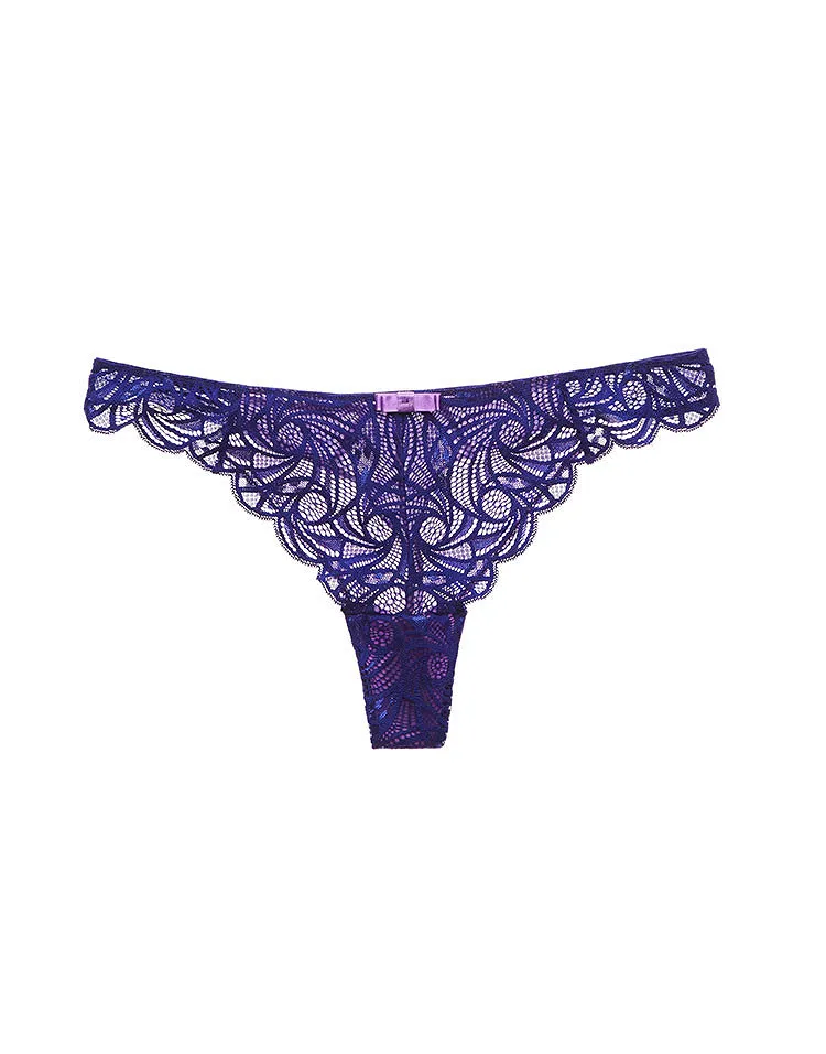 Hannah Thong Dark Blue panty bundle Model 1