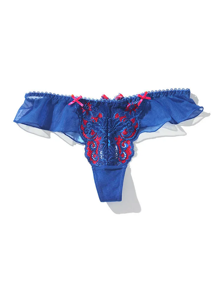 Rihanna Thong Dark Blue panty bundle Model 1