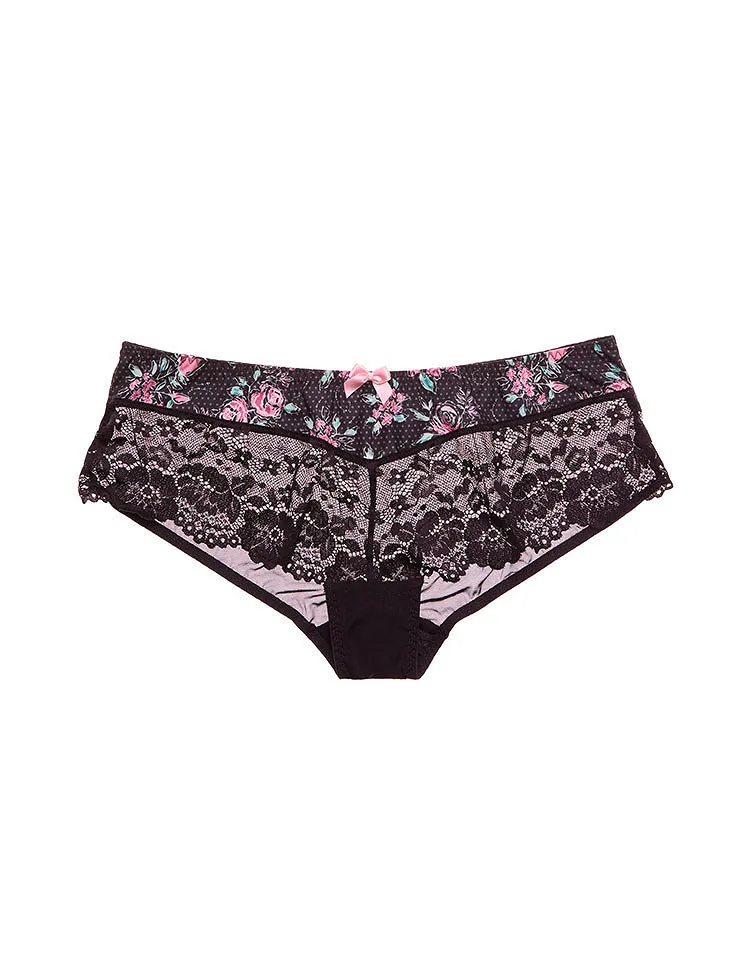 Sunny Hipster Watercolor Roses C#3 panty bundle Model 1