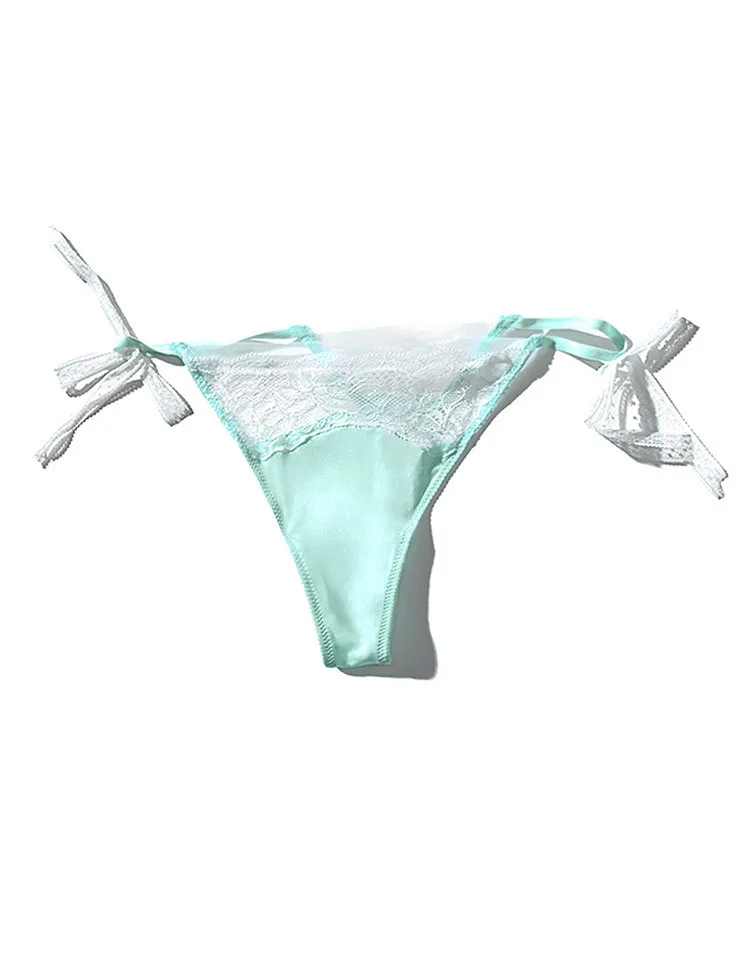 Fleur Thong Light Blue panty bundle Model 1