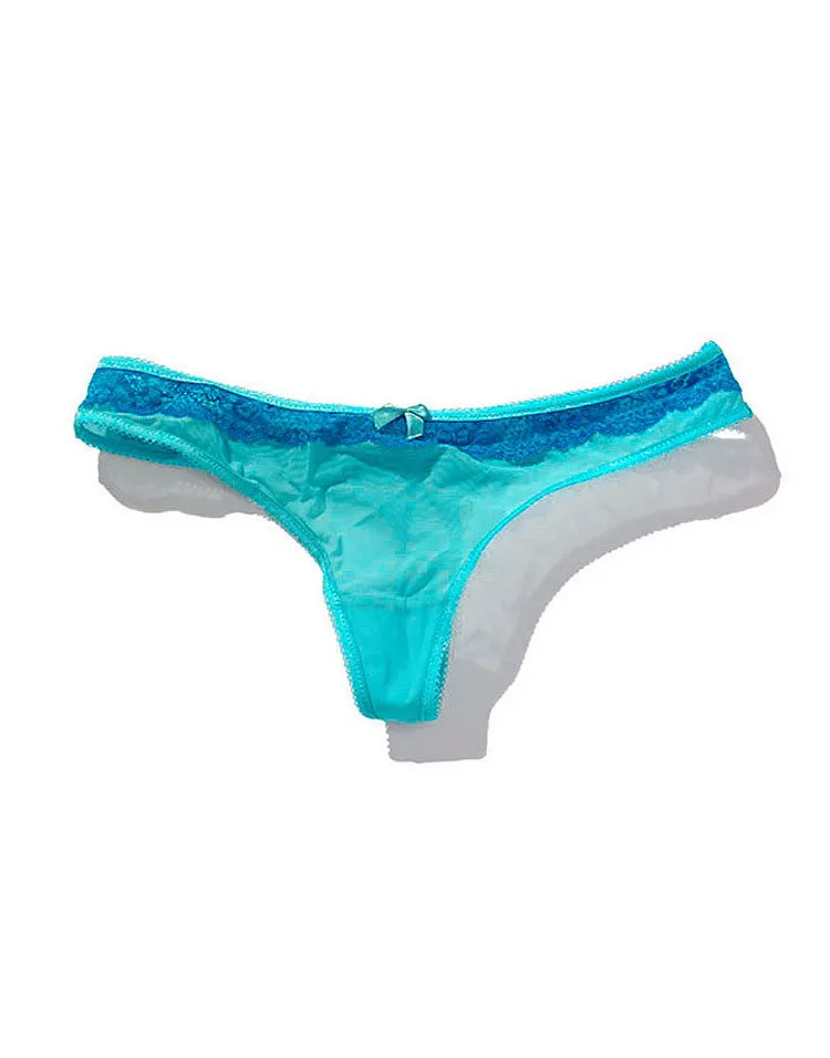 Livia Thong Medium Blue panty bundle Model 1