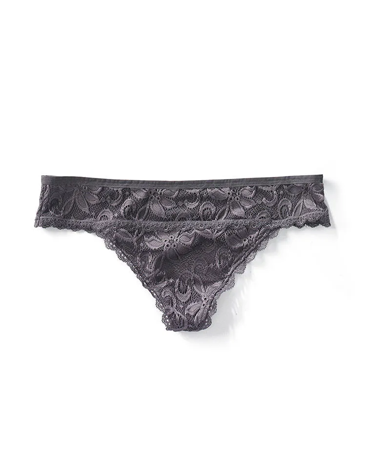 Olinda Thong Dark Gray panty bundle Model 1