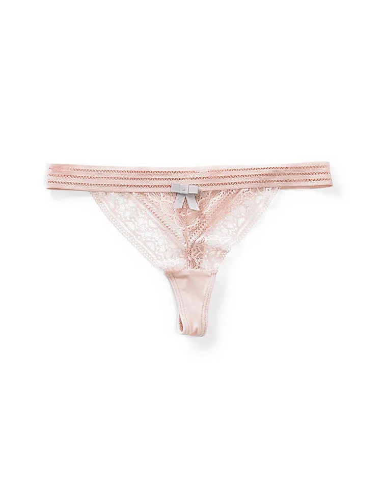 Laural Thong Medium Beige panty bundle Model 1