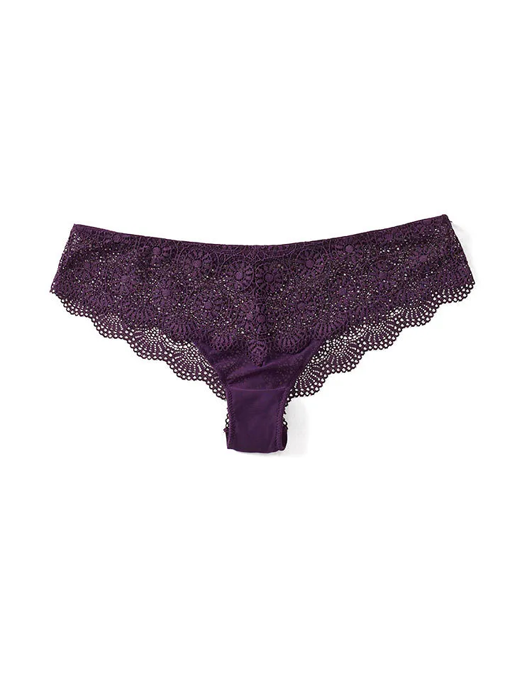 Caelan Cheeky Dark Purple panty bundle Model 1