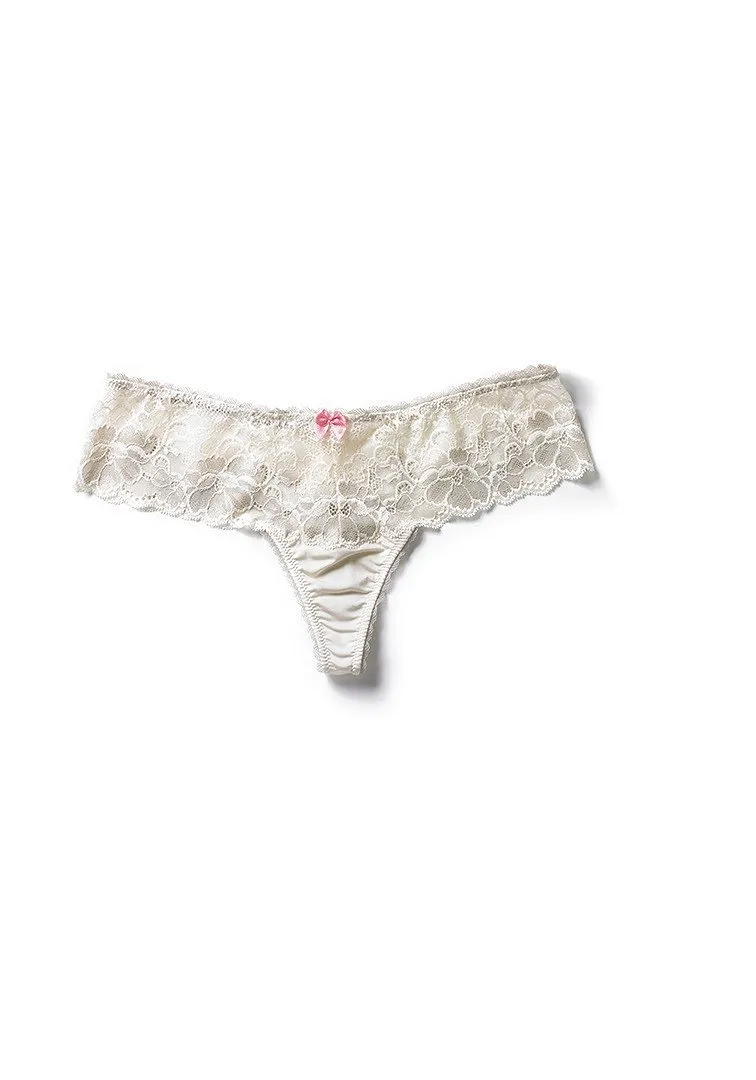 Talma Cheeky Thong White panty bundle Model 1