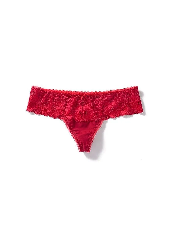 Ginni Thong Dark Red panty bundle Model 1