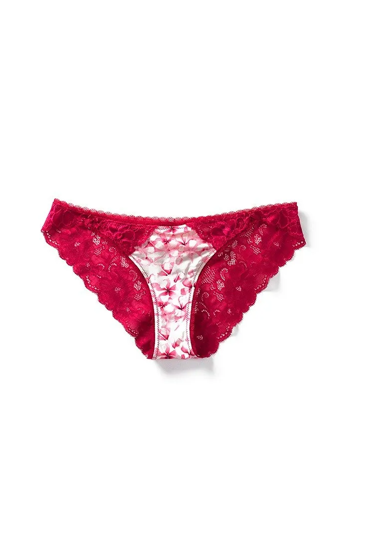 Lidia Bikini Painted Plumeria C01 panty bundle Model 1