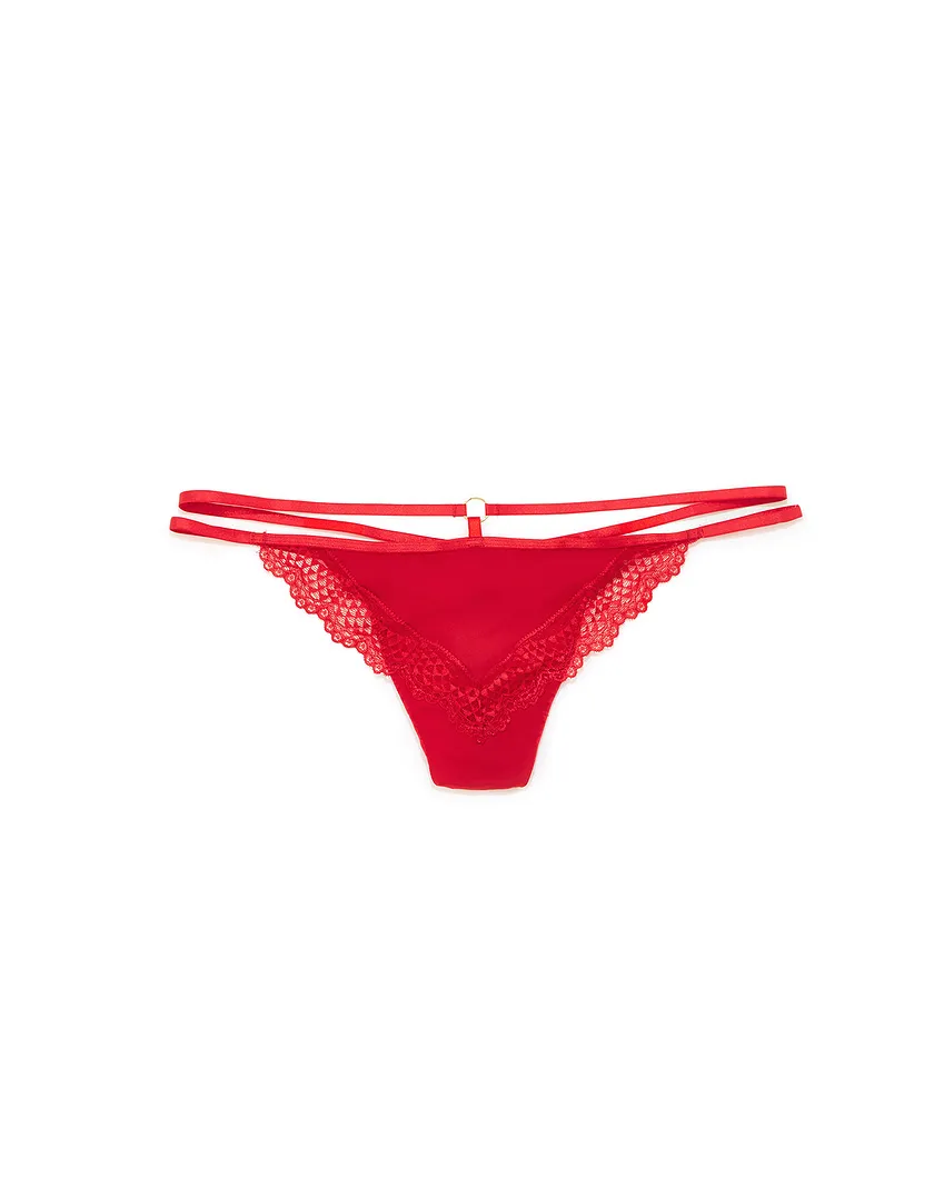 Marca Thong Dark Red panty bundle Model 1
