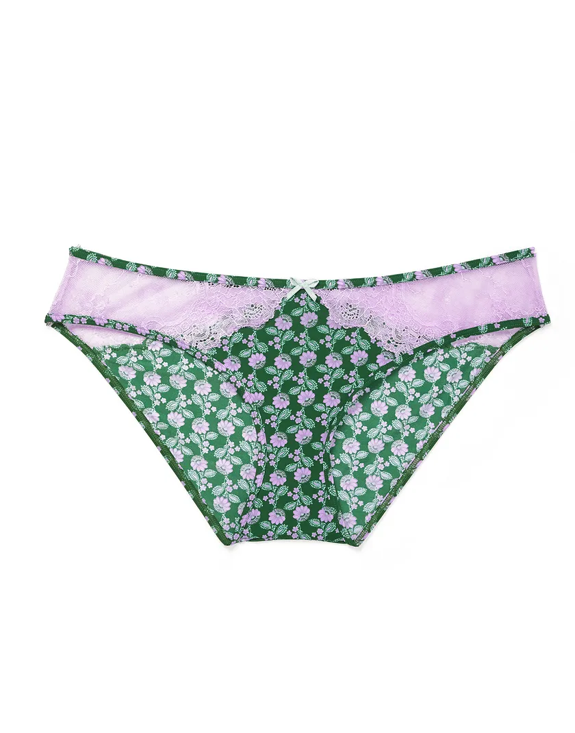 Caen Bikini Ditsy Green panty bundle Still 1