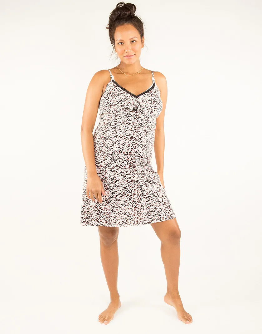 Leopard Nightie Animal White sleepwear bundle Model 4