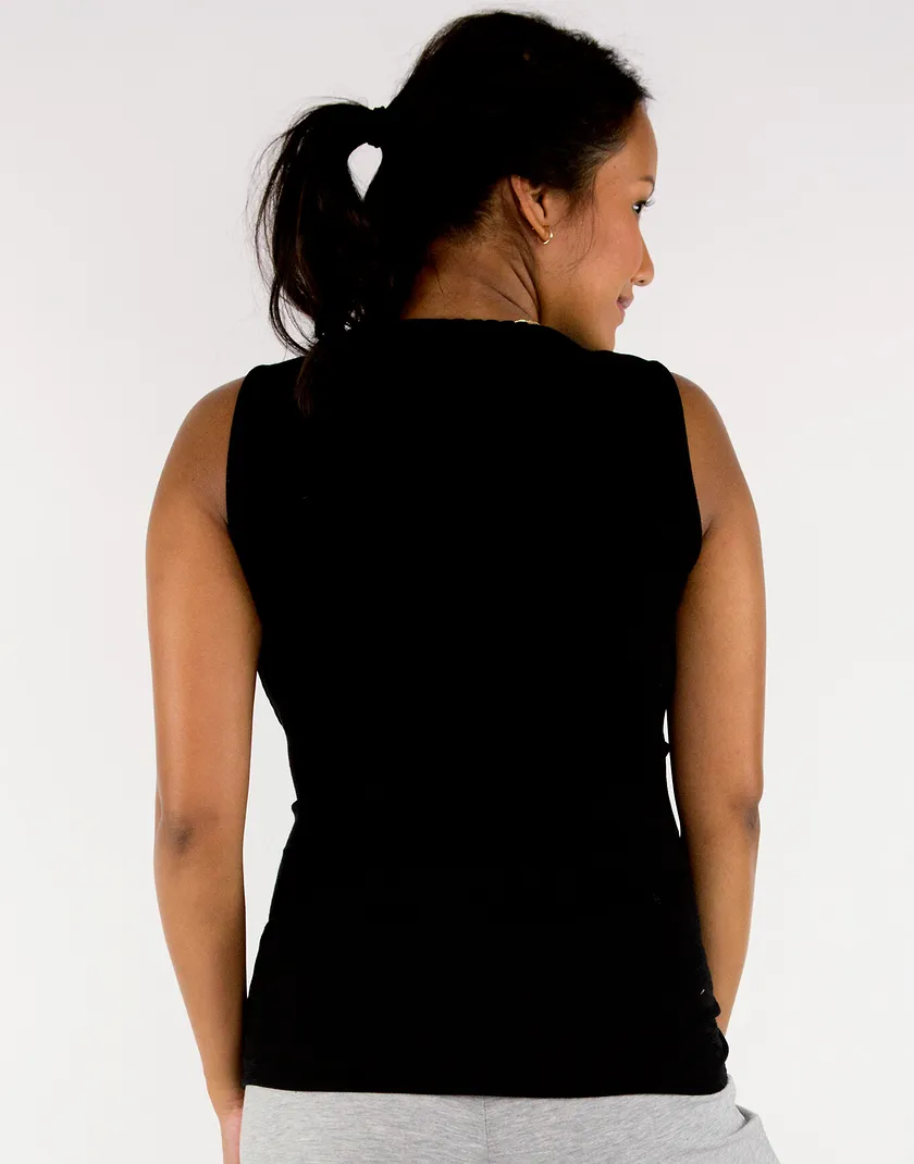 Luxe Nursing Tank Black athleisure bundle Model 2