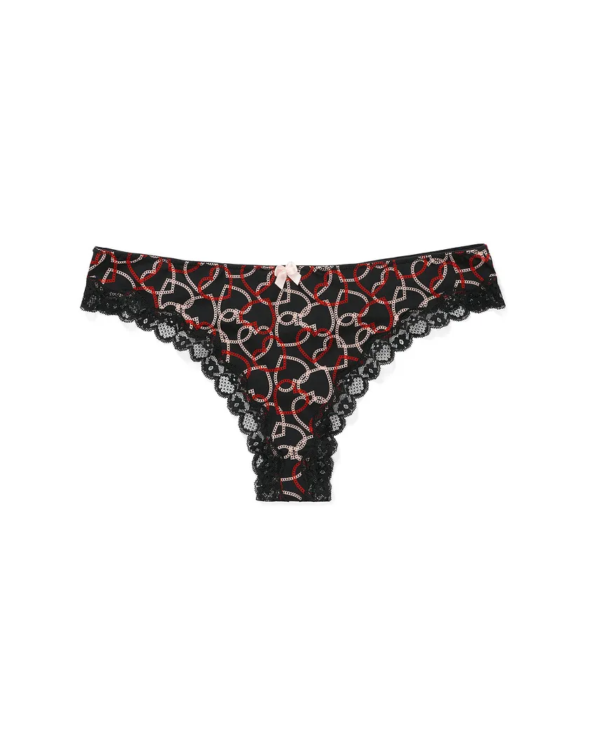 Nare Thong Heart Black panty bundle Still 1