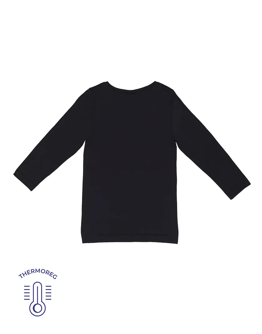 The Long Sleeve Tee Black tops bundle Still 8