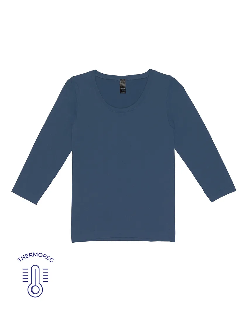 The Long Sleeve Tee Dark Blue tops bundle Still 3