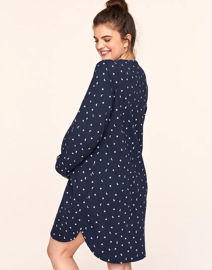 Starry Night Sleepshirt Novelty Blue sleepwear bundle Model 4