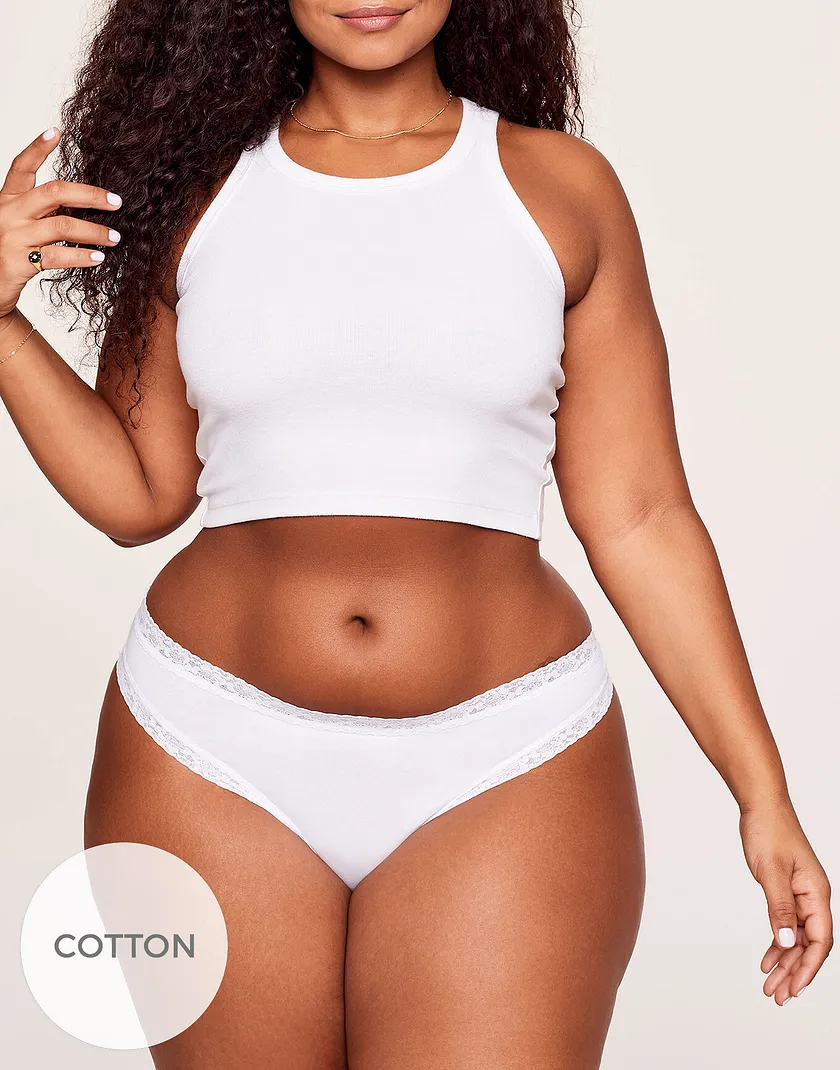 Lili Thong White Plus panty bundle Model 5