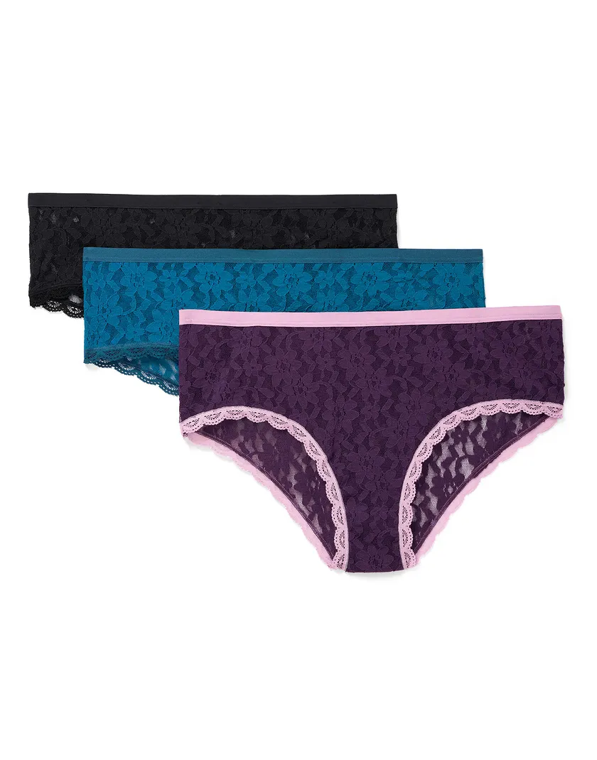 3-Pack Elite A/O Fashion Cheeky Black Plus panty pack Still 1