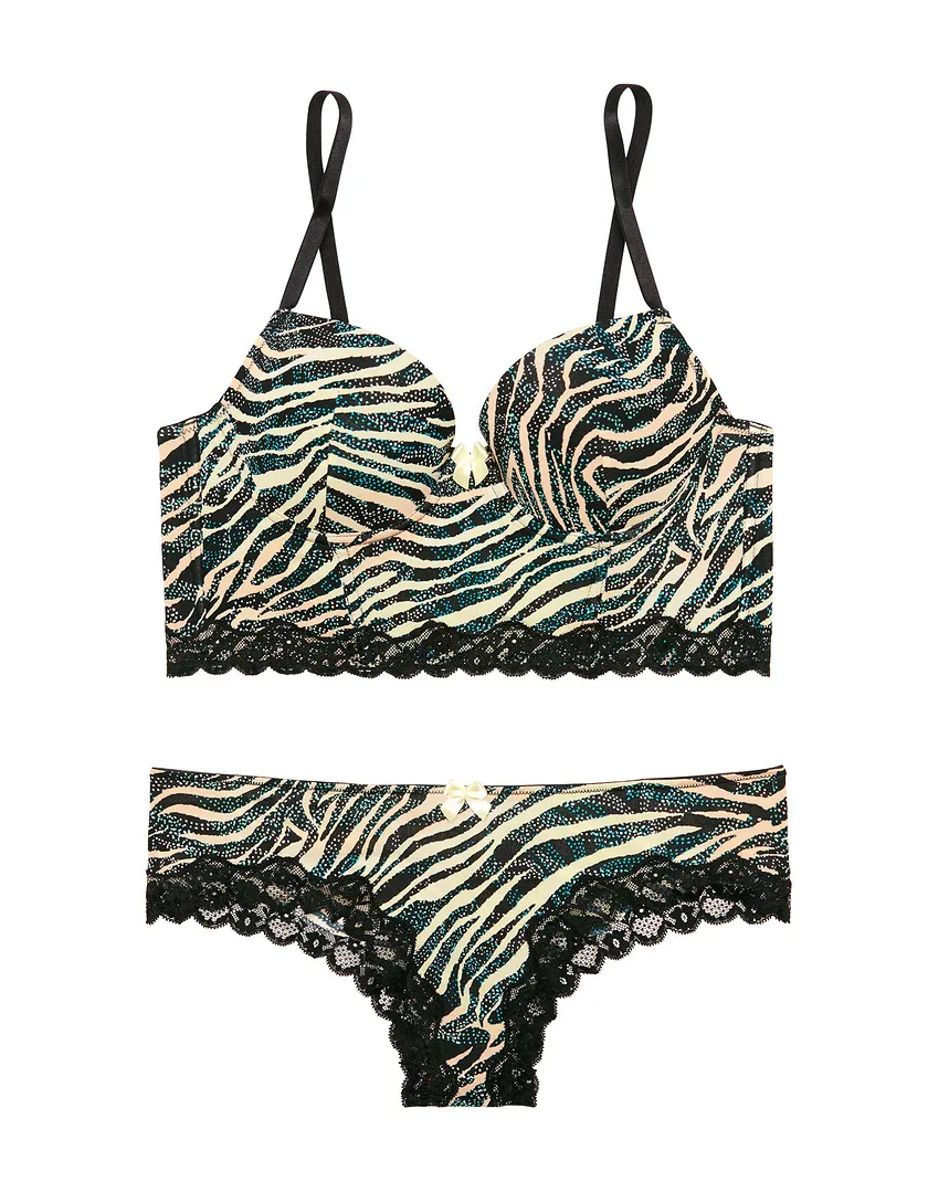 Meissa Animal Black 2 Push Up bra bundle Still 2