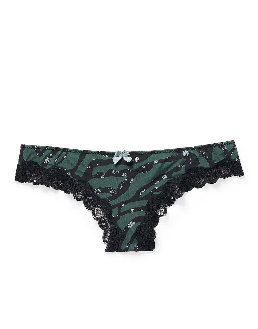 Nare Thong Animal Green panty bundle Still 1