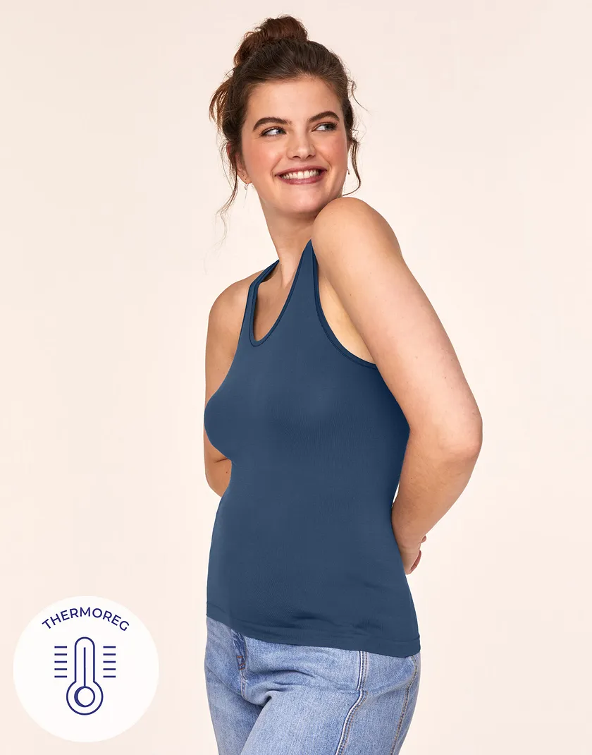 The Anytime Tank Dark Blue tops bundle Model 6