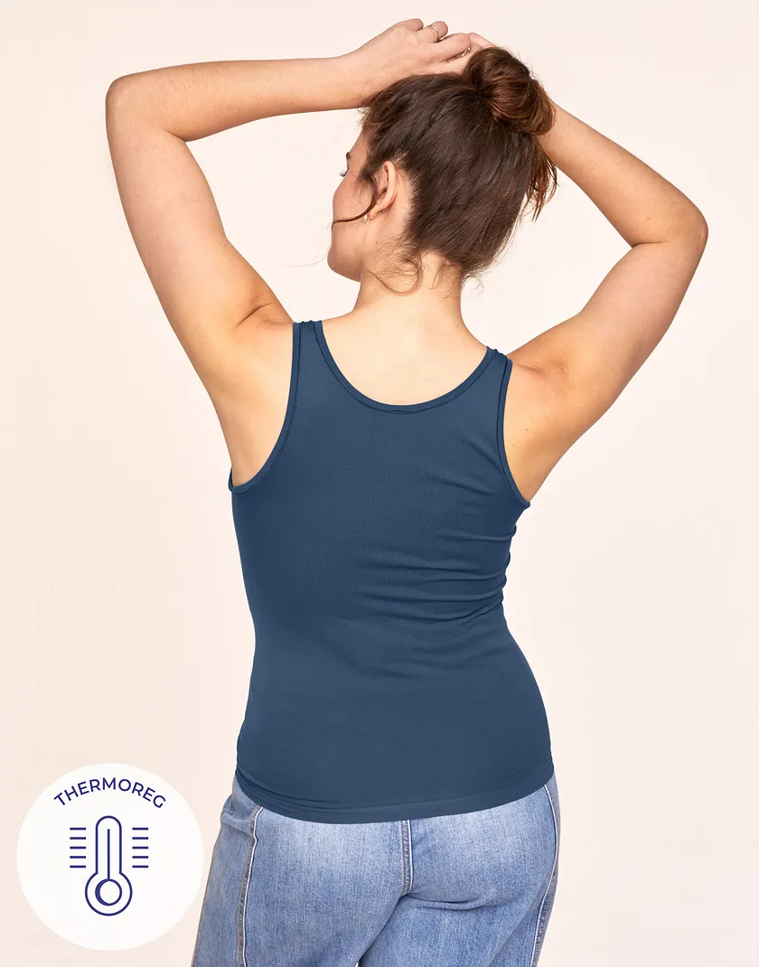 The Anytime Tank Dark Blue tops bundle Model 4