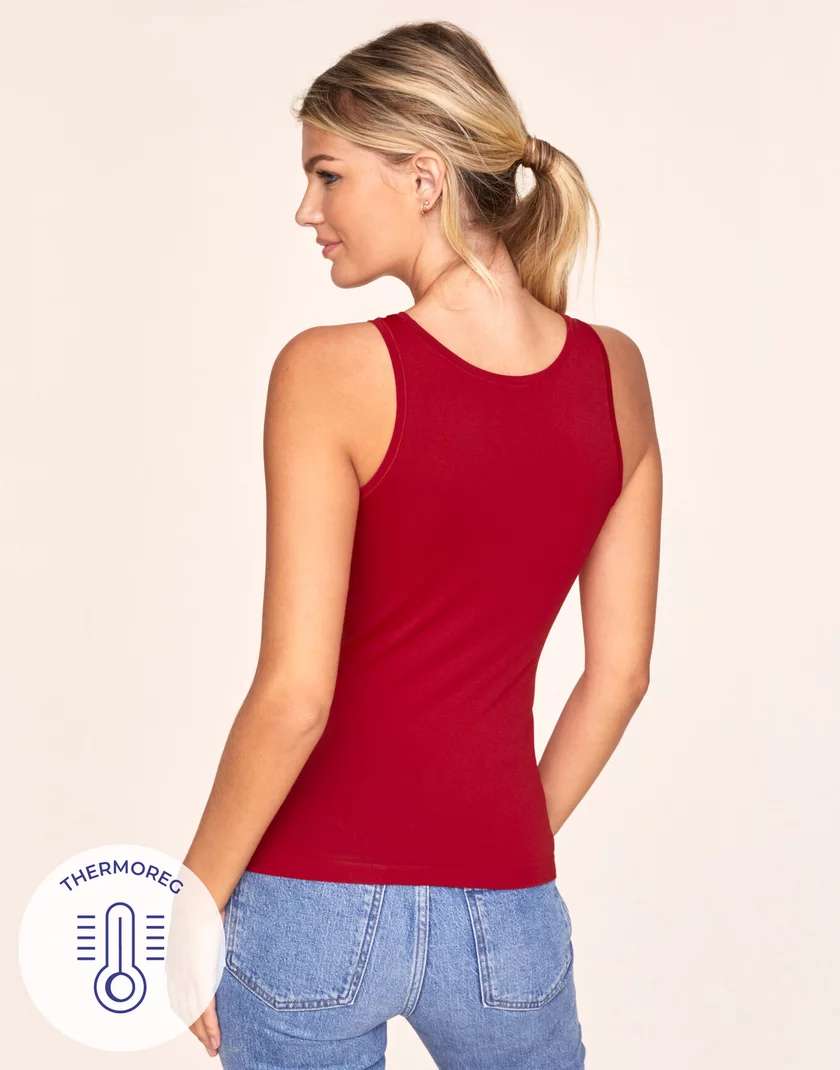 The Anytime Tank Dark Red tops bundle Model 4