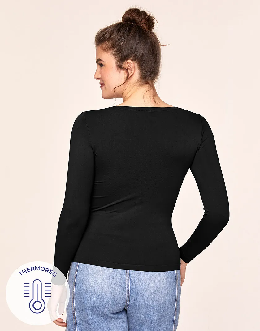 The Long Sleeve Tee Black tops bundle Model 4