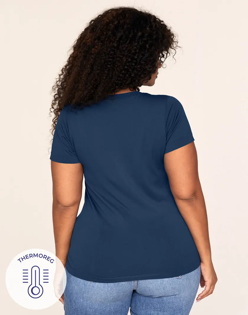 The Essential Tee Dark Blue Plus tops bundle Model 4