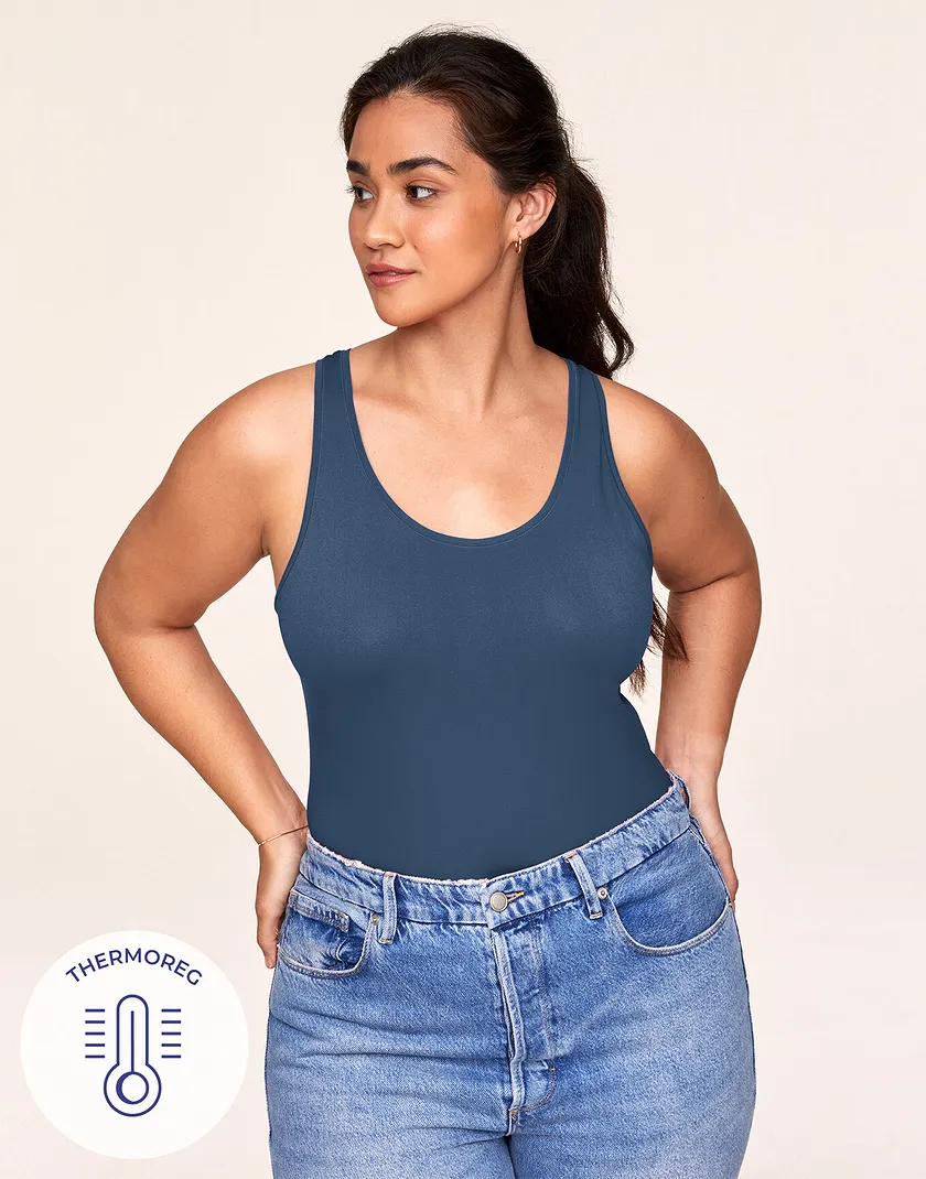 The Anytime Tank Dark Blue Plus tops bundle Model 2