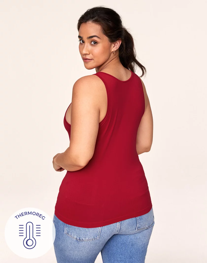 The Anytime Tank Dark Red Plus tops bundle Model 5