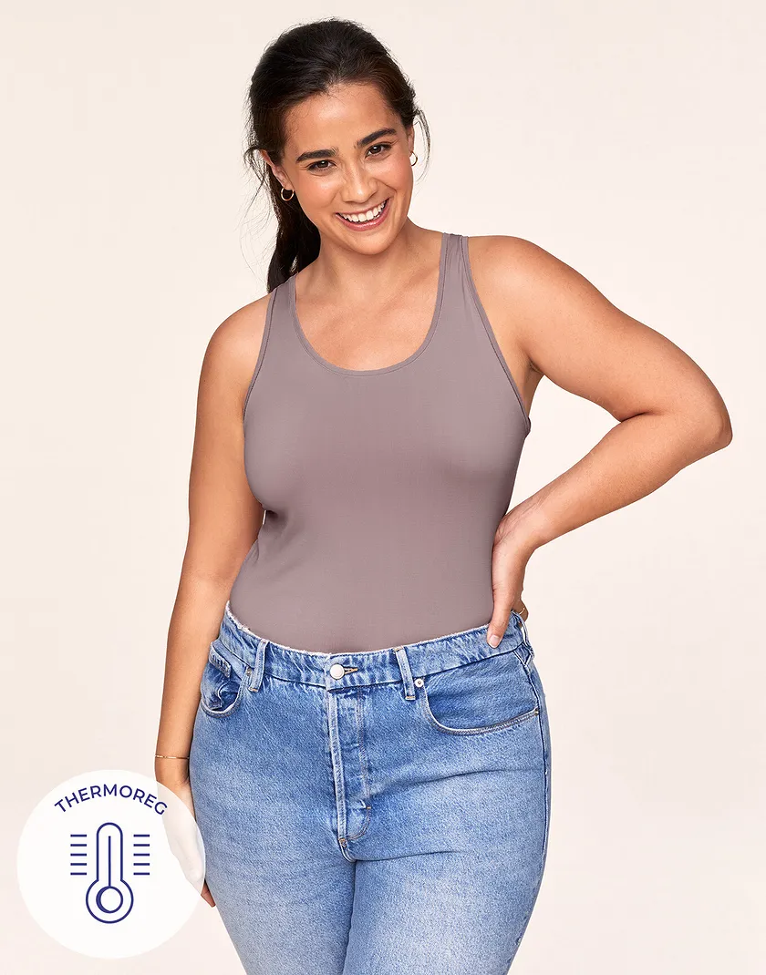 The Anytime Tank Medium Beige Plus tops bundle Model 2