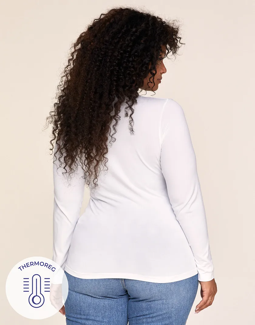 The Long Sleeve Tee White Plus tops bundle Model 6