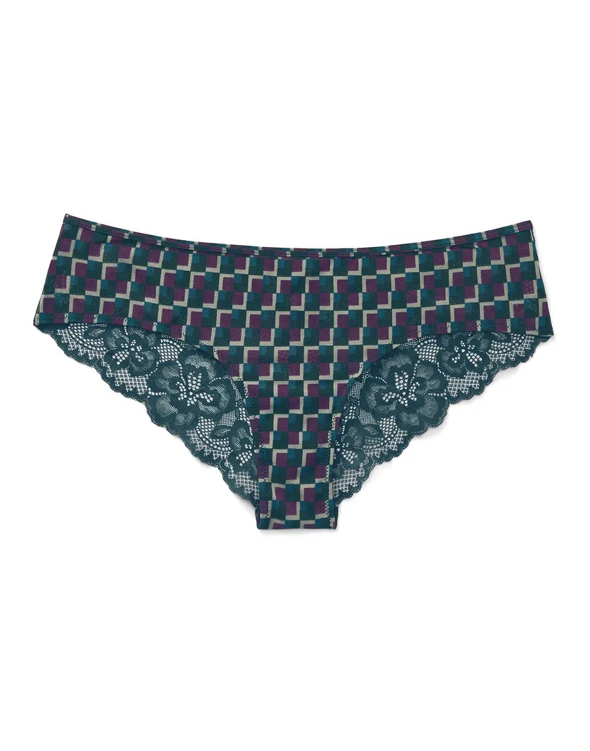 Eve Cheeky Geo Green panty bundle Still 1