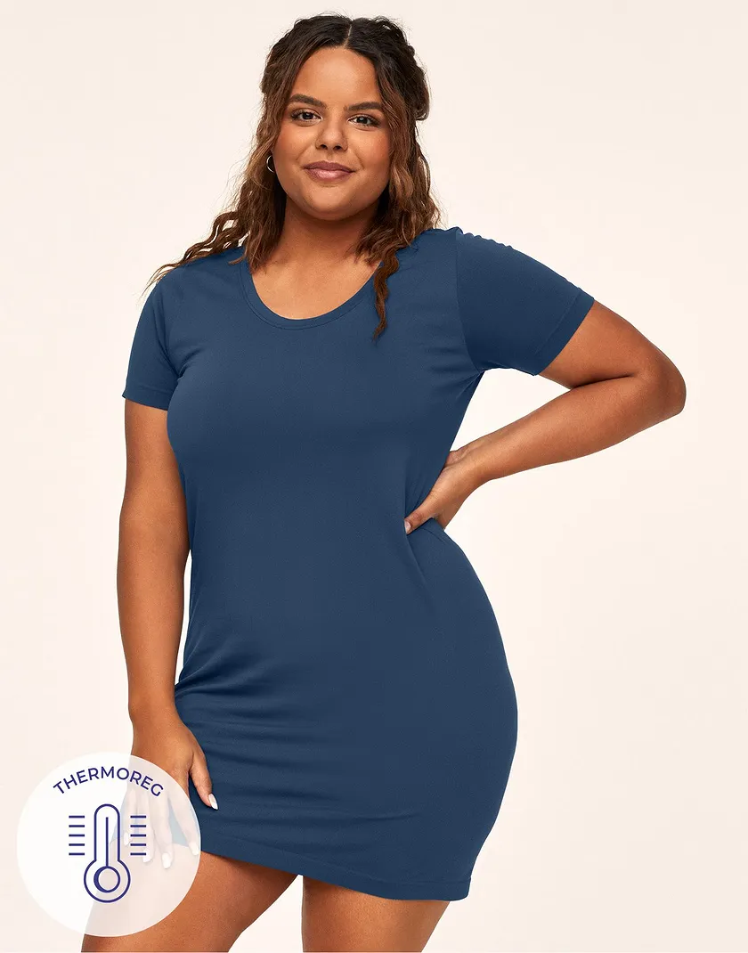 The Ultimate Sleep Tee Dark Blue Plus sleepwear bundle Model 2