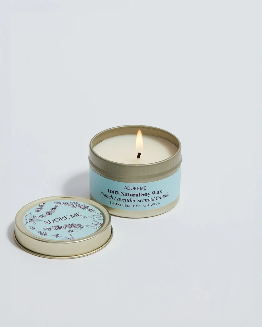 French Lavender Scented Candle accessory bundle Model 1